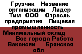 Грузчик › Название организации ­ Лидер Тим, ООО › Отрасль предприятия ­ Пищевая промышленность › Минимальный оклад ­ 20 000 - Все города Работа » Вакансии   . Брянская обл.